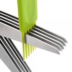 Multifunction Vegetable Stainless Steel Herbs Scissor With 5 Blades (X464)
