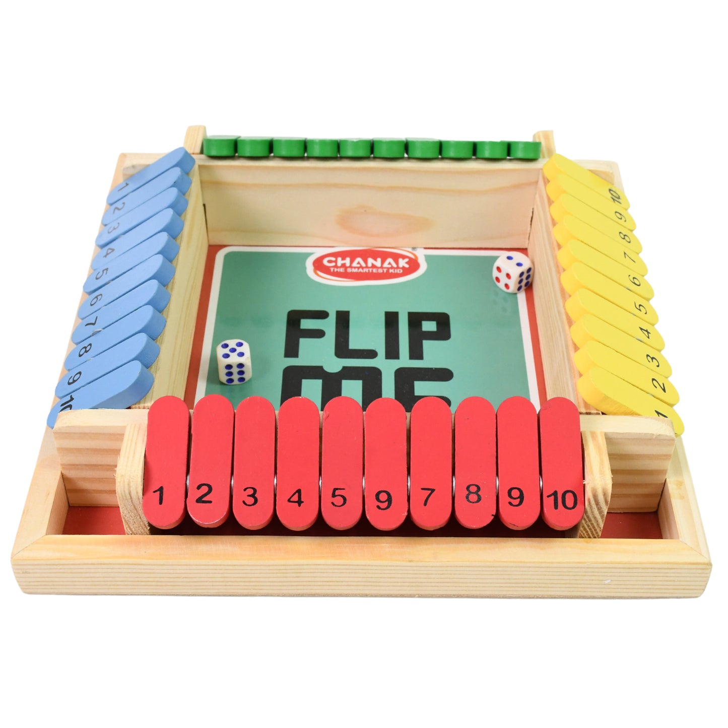 Shut The Box Dice Game Classic Flip Me Multiplayer Game (1 Set) (X727)