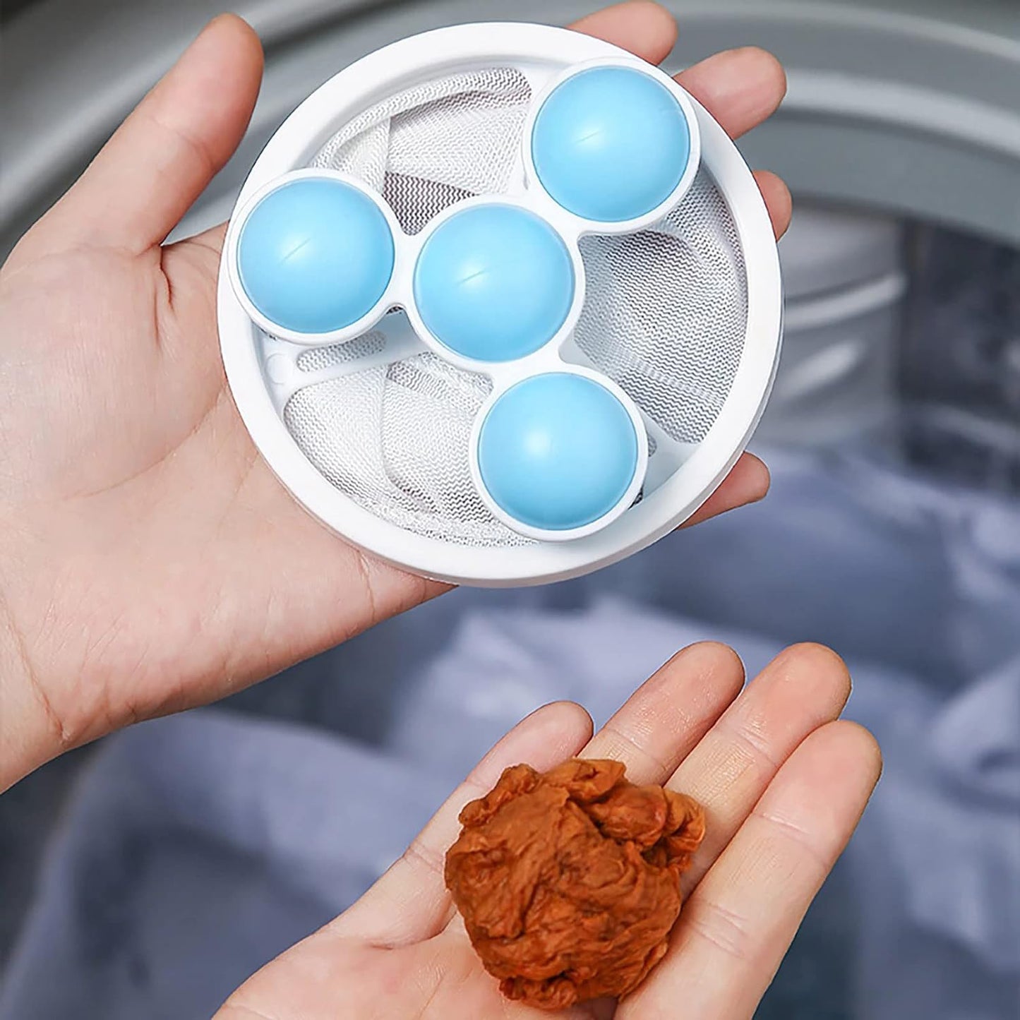 Laundry Ball Floating Lint Hair Remover Net Mesh Bag Dryer (1 Pc)(X67)
