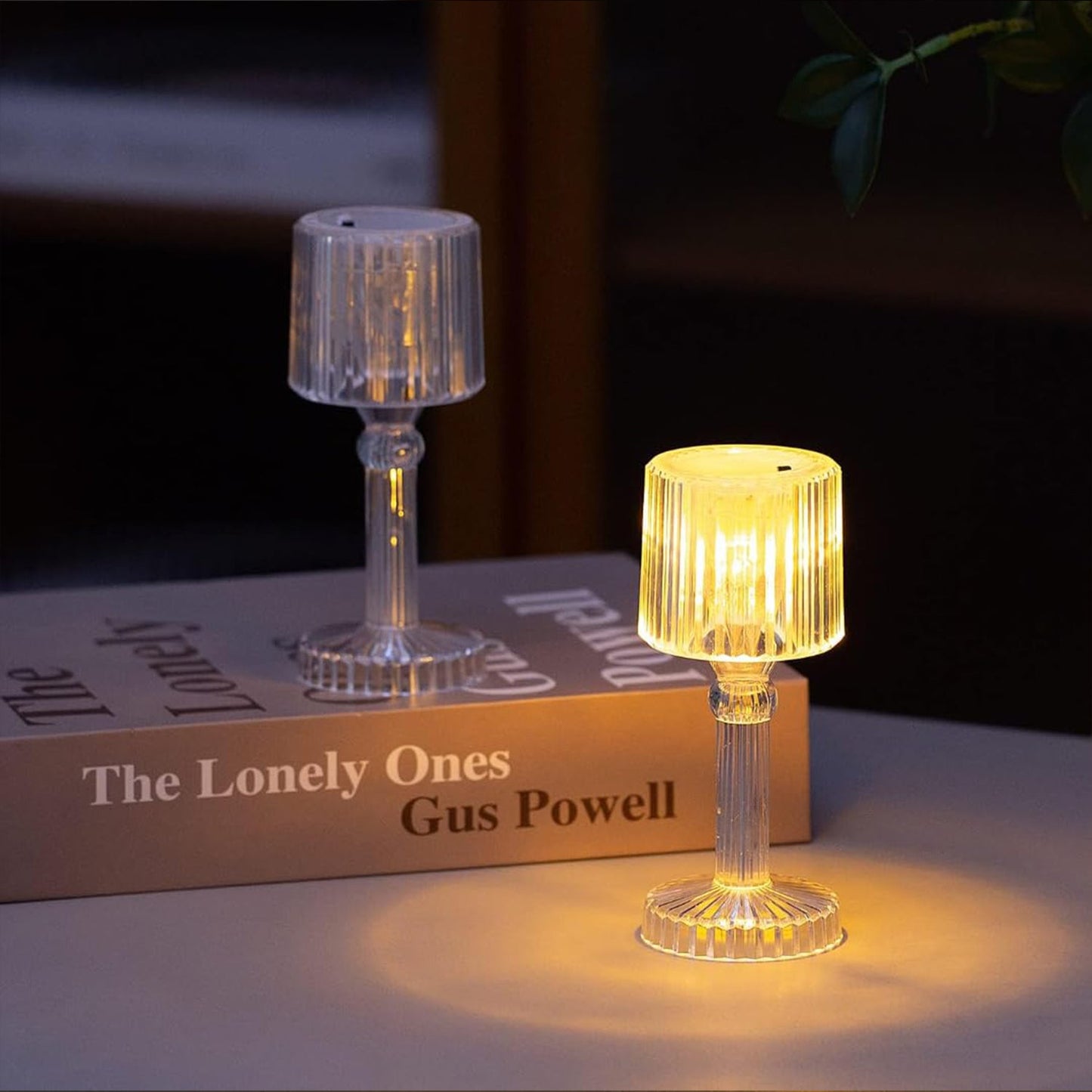 Mini Acrylic Led Desk Lamps Table Lamp Portable Crystal (1 Pc Small) (X525)