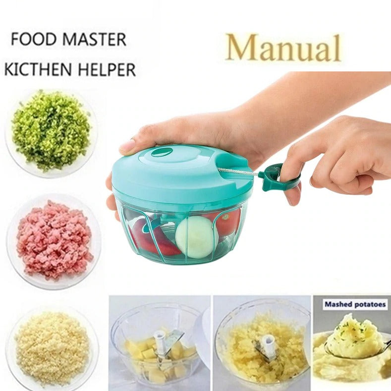 Handy Mini Plastic Vegetable Chopper Cutter, Onion Chopper Vegetables for Kitchen Accessories with 3 Blades )(X1052)
