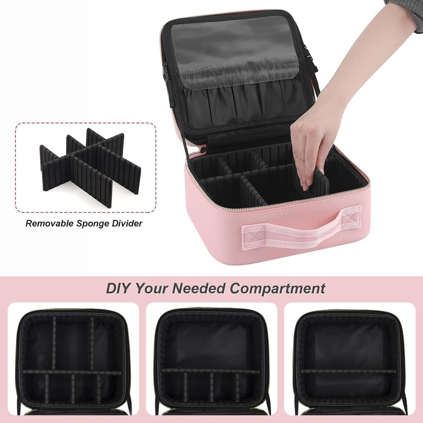 Led Light Mirror Makeup Organizer Box | 1Pc | x3024