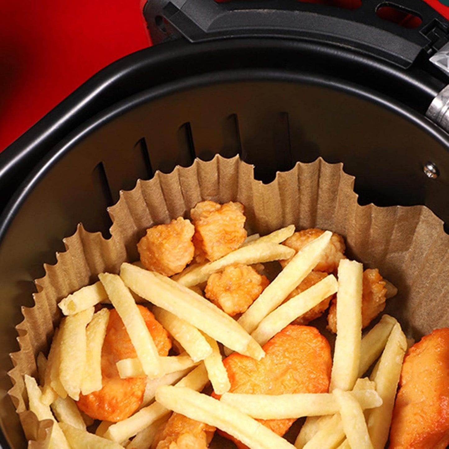 Round Air Fryer Disposable Paper Liner (50 Pcs Set 160mmx45mm) (X477)