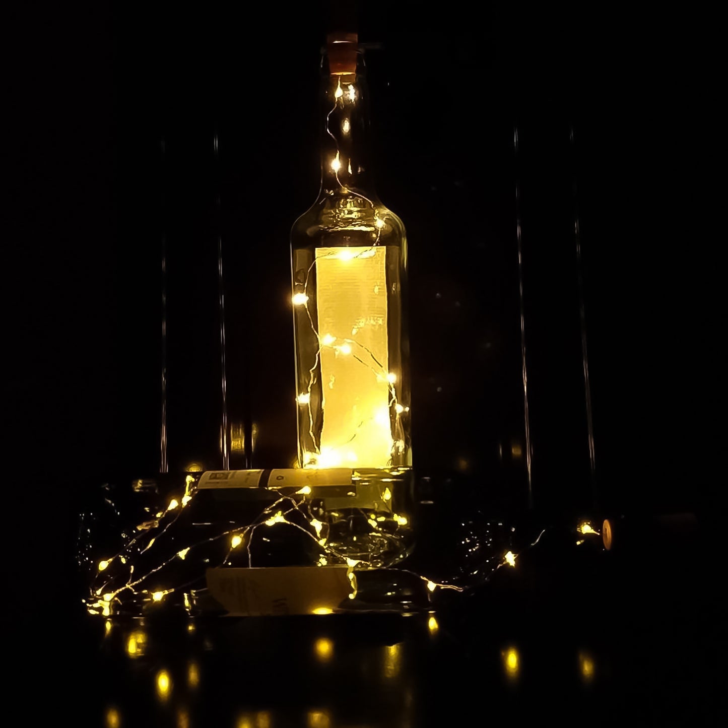 Wine Bottle Cork String Light Multi Led 2m Cable Length Copper Wire Battery Operated Warm White 1 Pc) (X1038)