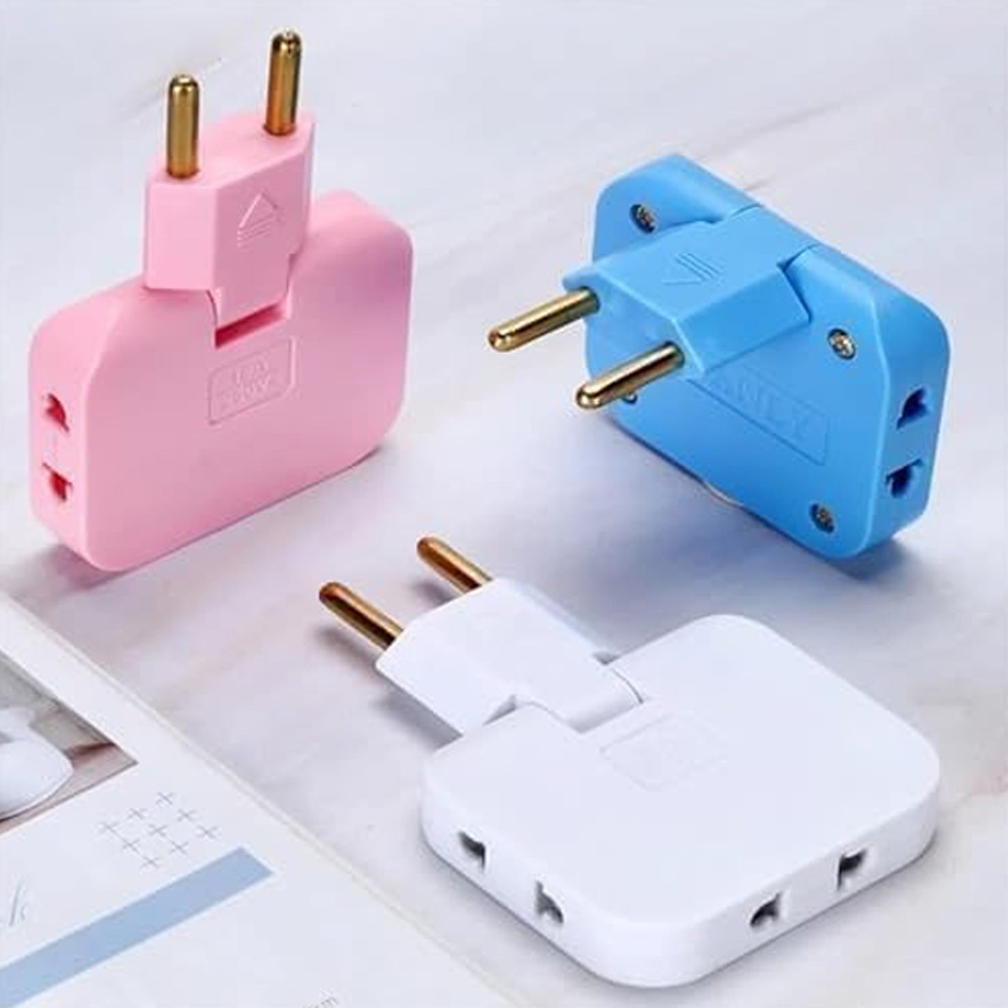 Wireless 3 In 1 Foldable Wall Plug Adapter Socket Converter (1 Pc) (X361)