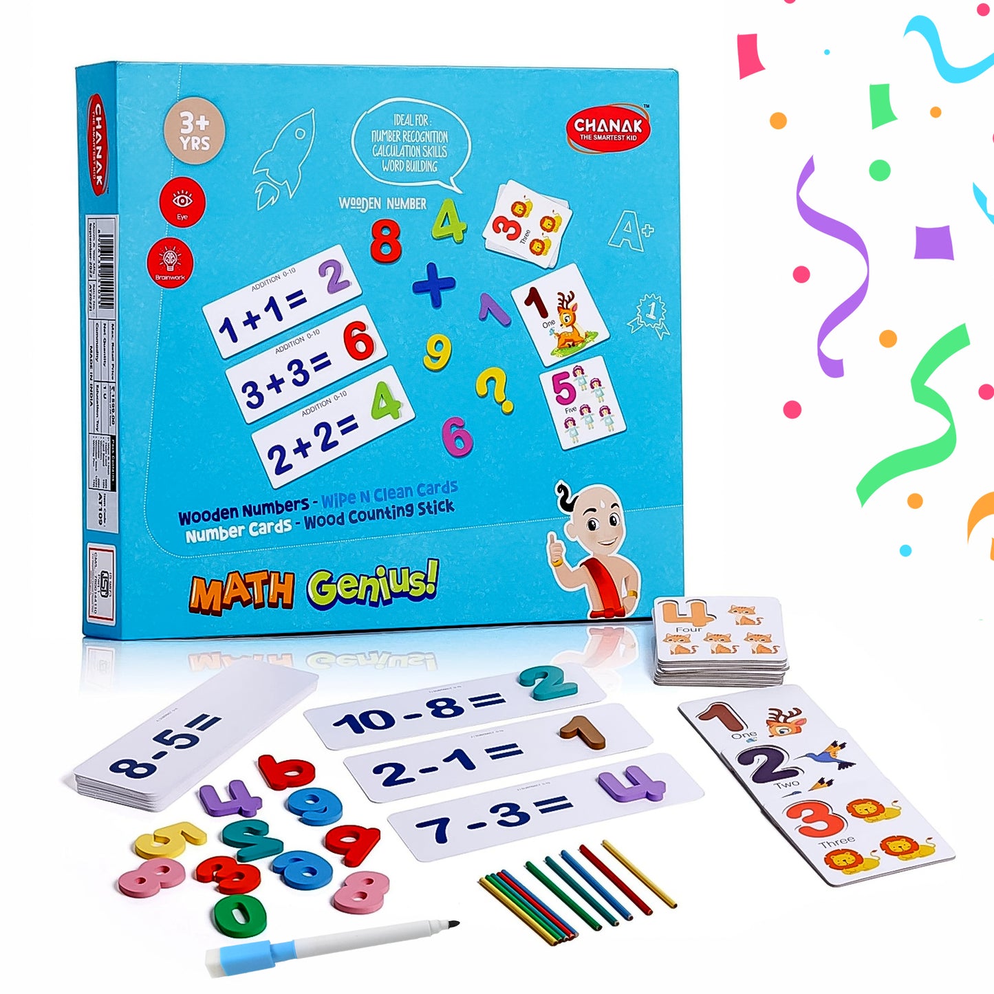 Math Genius For Kids - Educational Math Card (1 Set) (MKK-X60)