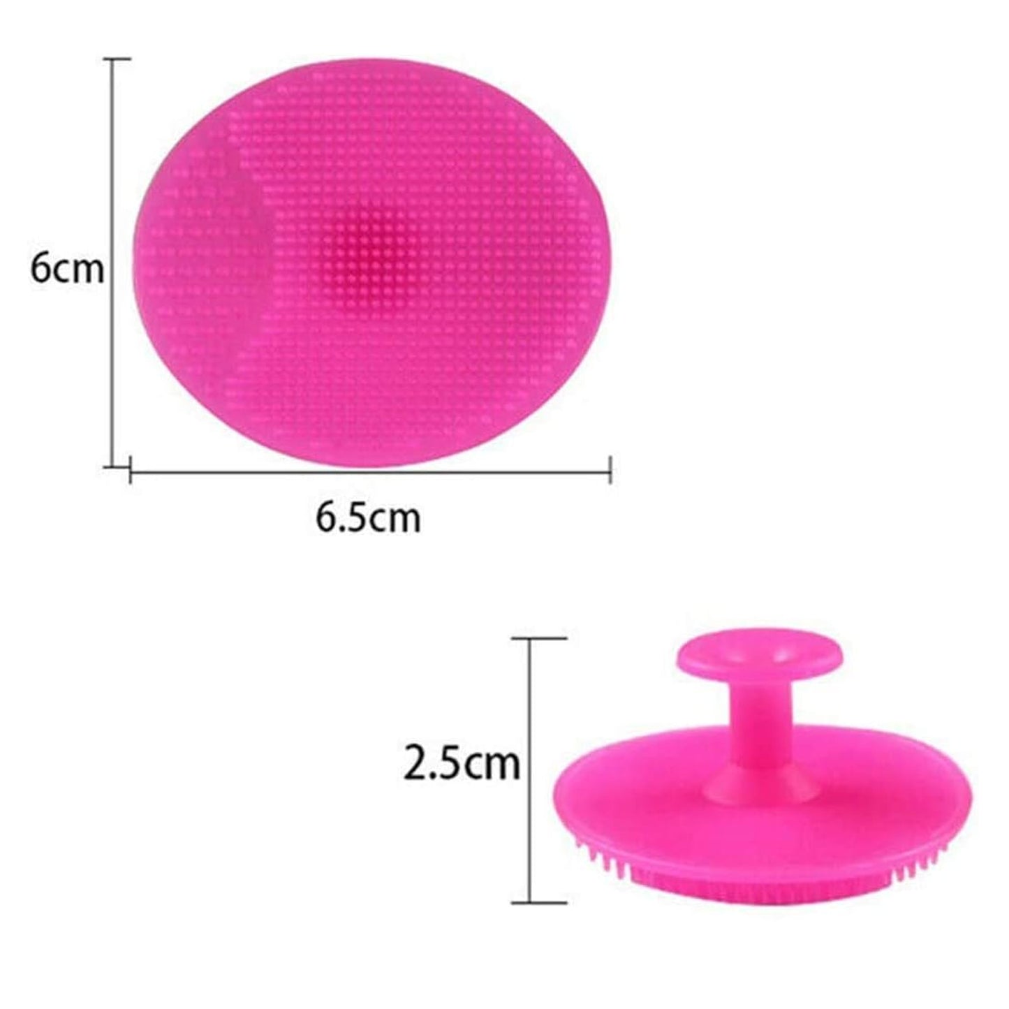 Bath Facial Cleansing Brush Soft Silicone Face Scrubber (2 Pc Set)