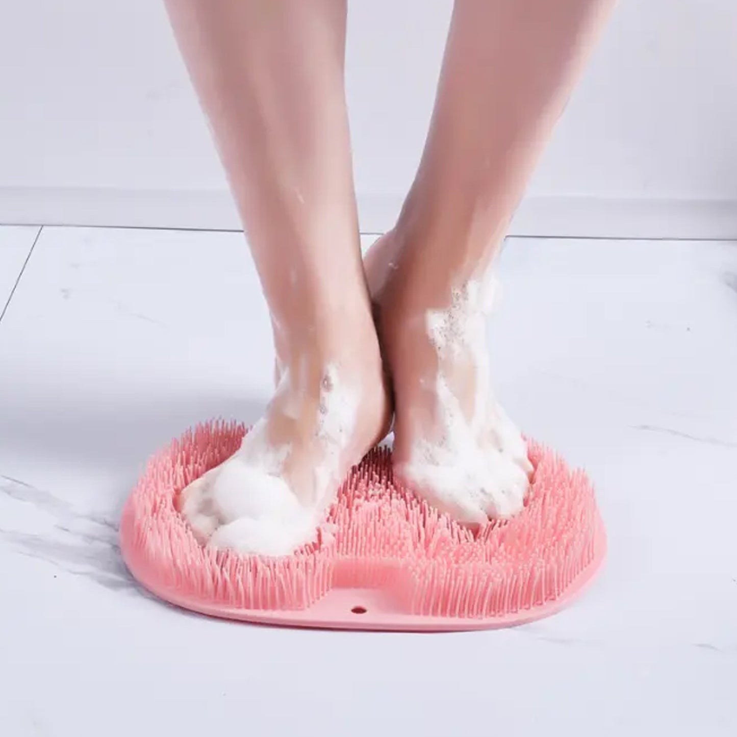 Silicone Bath Massage Cushion With Suction Cup Shower Foot Scubber Brush Foot Bath Mat Scrubber Anti-slip Exfoliating Dead Skin Massage Pad Lazy Wash Feet Bathroom Mat (X1030)