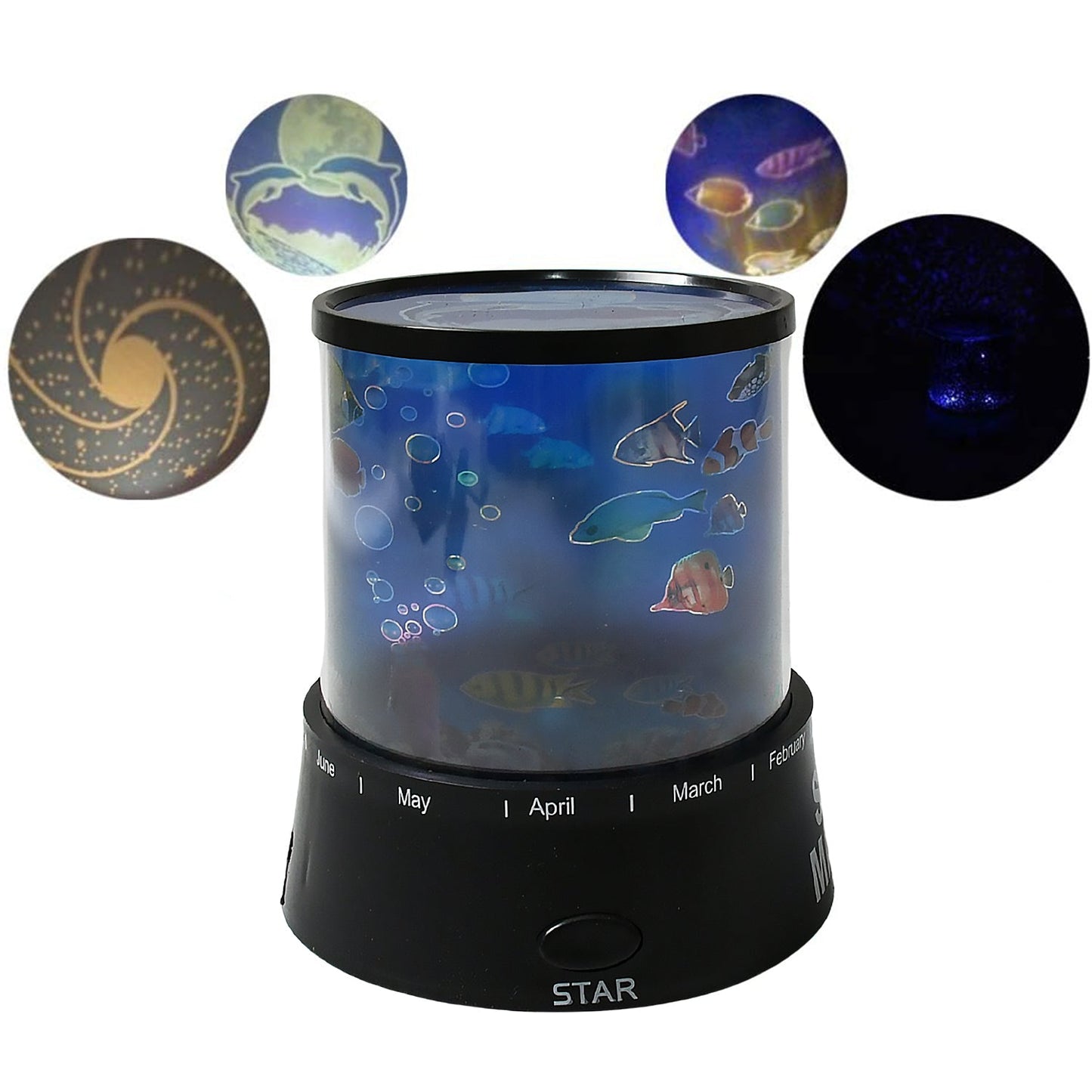 LED Projector Night Light Amazing Lamp, 3 Battery operated lamps, Rotation With the music Function, Master for Kids Bedroom Home Decoration Night Romantic Gift (Battery Not Included / 1 pc)