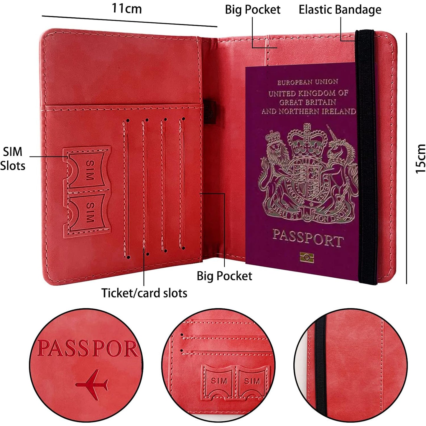 Travel Passport Holder & Wallet | Random Col. | 1Pc | X3033 |