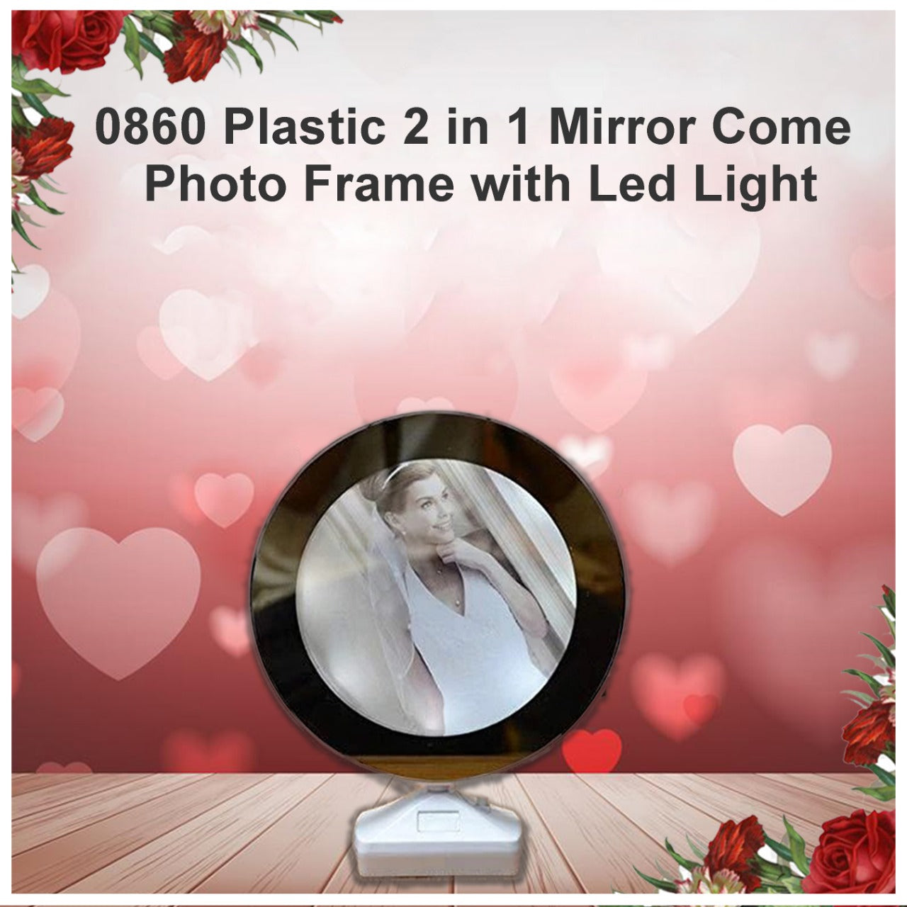 2 IN 1 MAGIC MIRROR + PHOTO FRAME (1PC) 25X20CMS