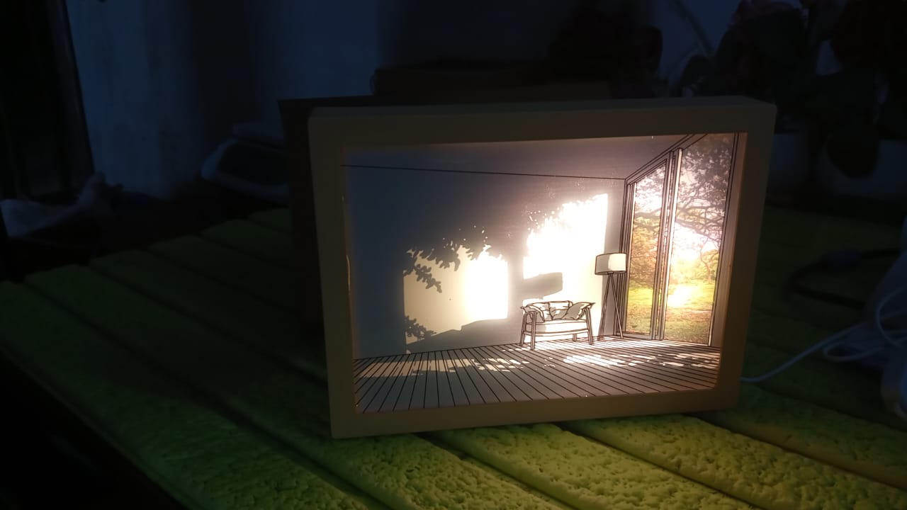 LED NightPainting Decoration Picture Frame Light (1 Pc / 20×15 CM) (X342)