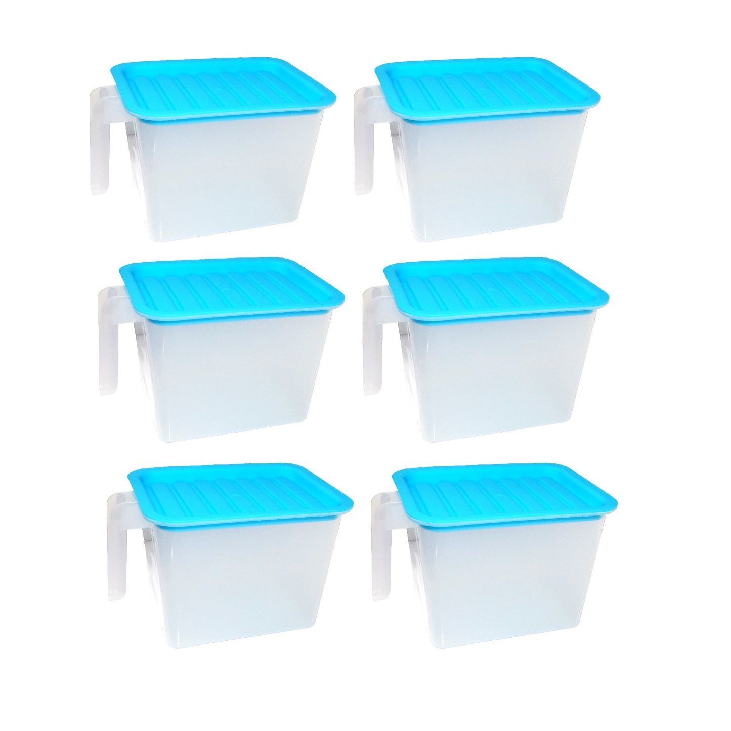 Air Tight Unbreakable Big Size 1100 Ml Square Shape Kitchen Storage Container (Set Of 6) (X307)