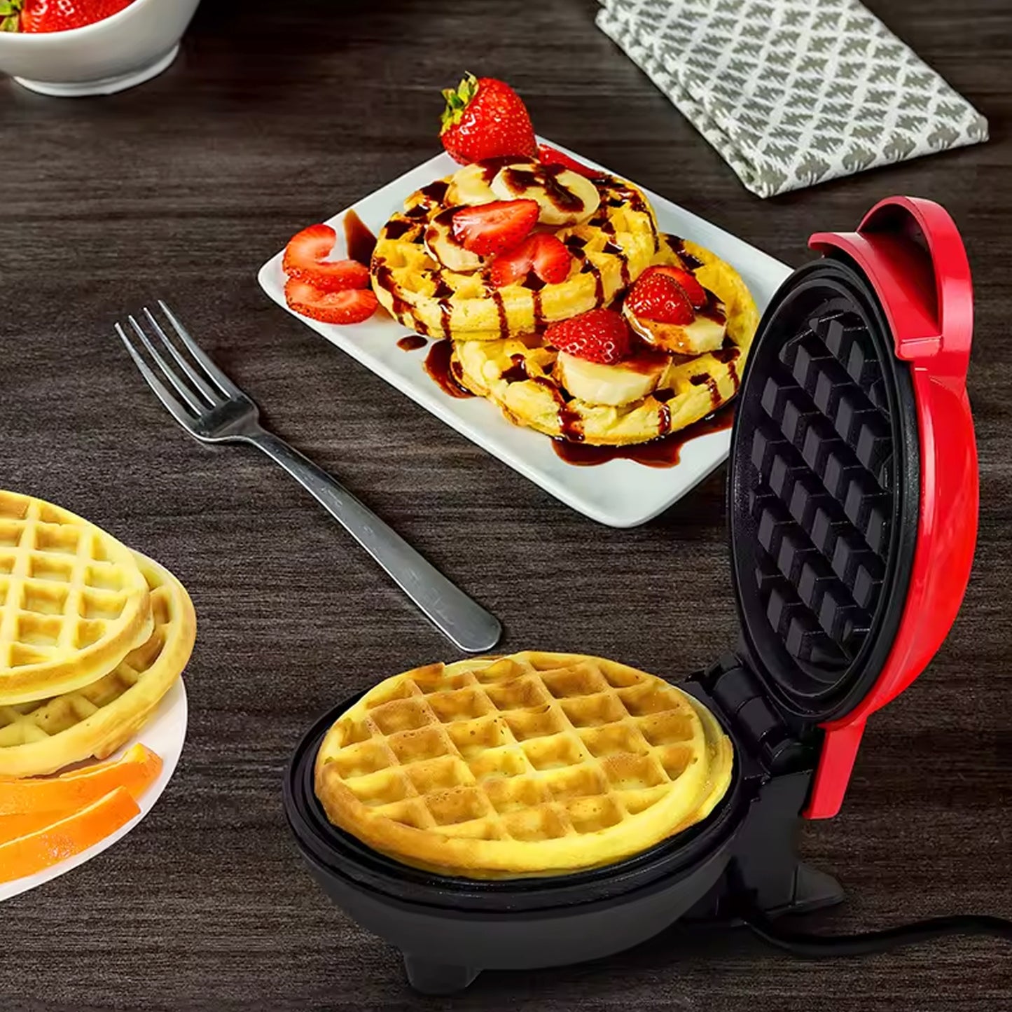 Mini Waffle Maker Machine Waffle Iron Home Appliances Kitchen (X300)