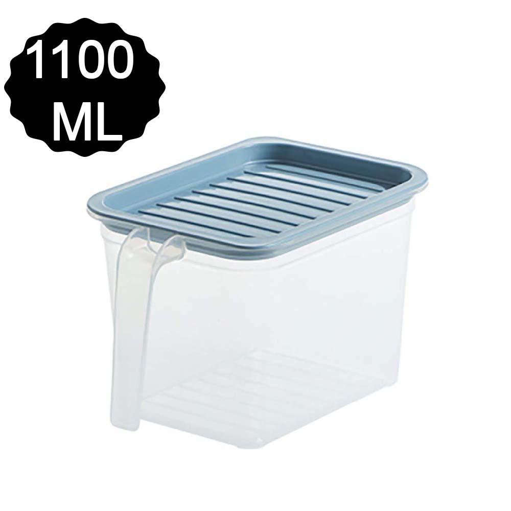 Air Tight Unbreakable Big Size 1100 Ml Square Shape Kitchen Storage Container (Set Of 6) (X307)