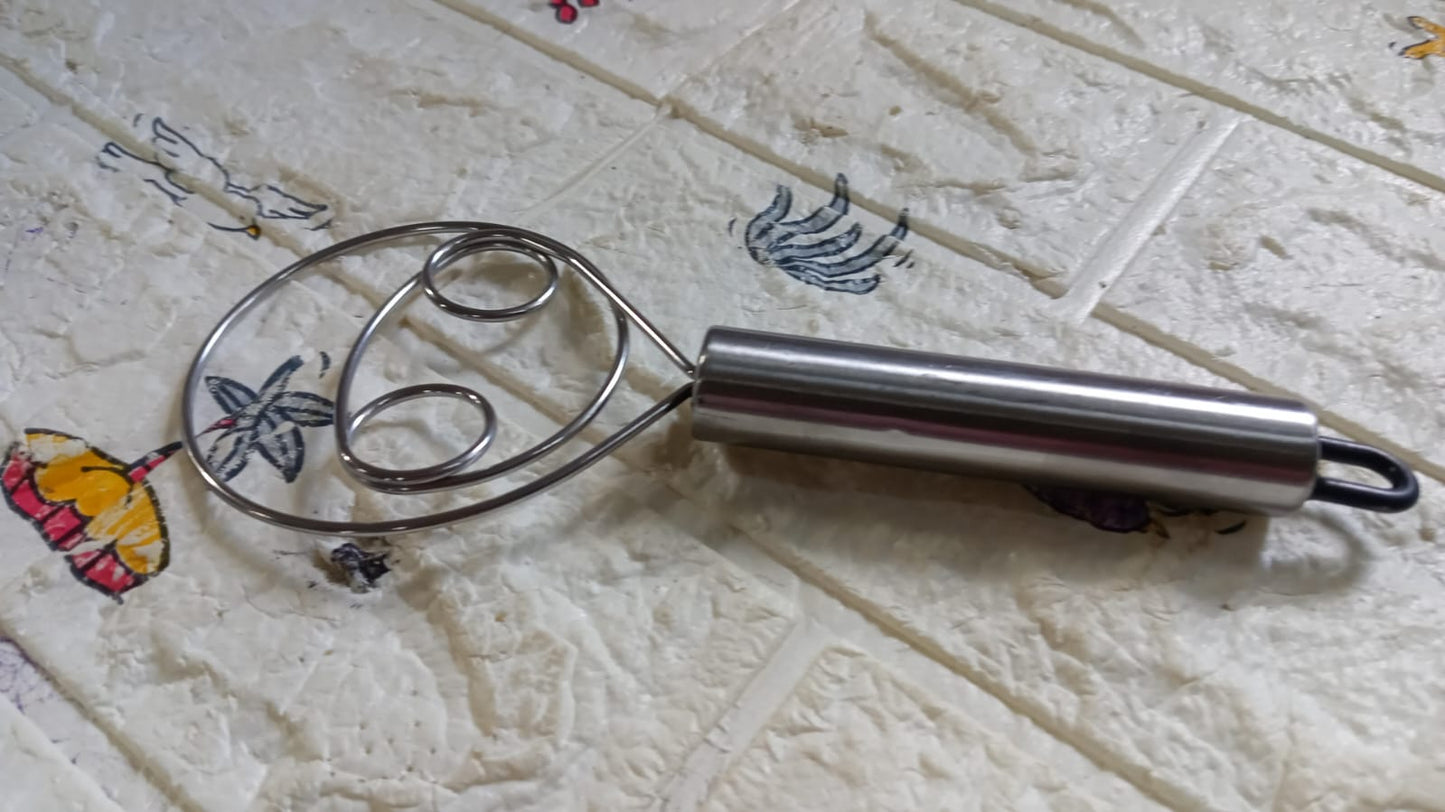 Dough Whisk, Premium Stainless Steel Dutch Whisk, Dough Hand Mixer Artisan Blender For Egg, Bread, Cake, Pastry, Pizza Dough - Perfect Baking Tools, Whisking, Tirring Kitchen Tools (1 Pc) (X825)