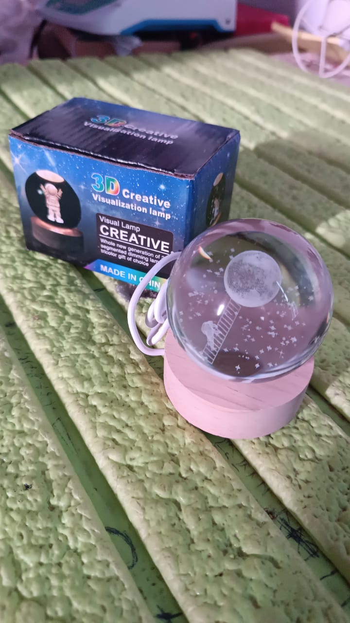 3D Crystal Ball lamps With Base (1 Pc)