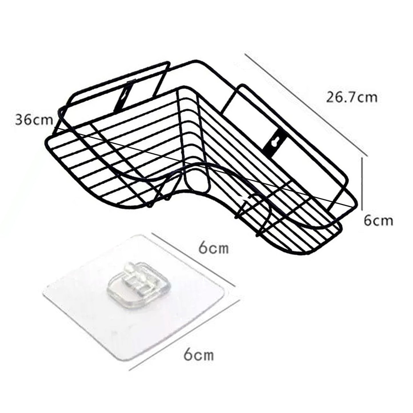 CORNER BLACK RACK (2PC)