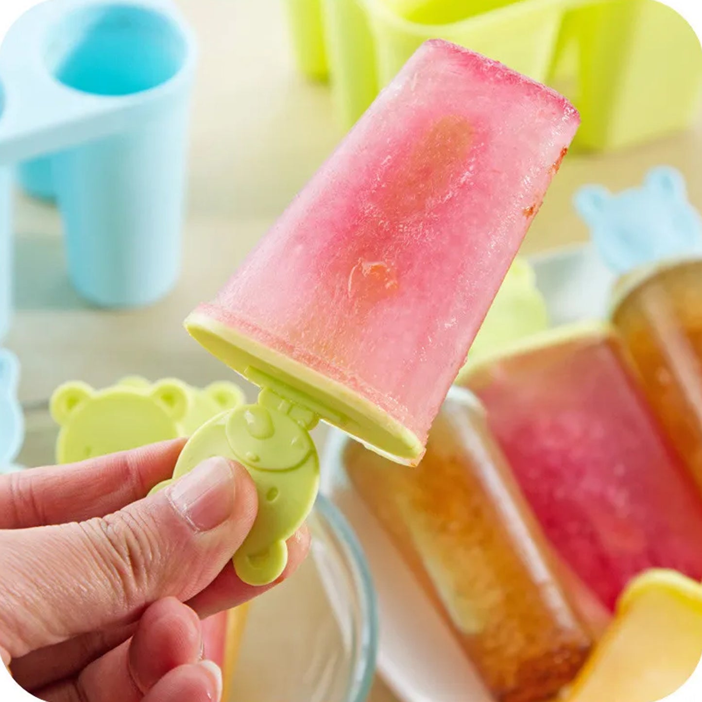 MKK-3 Plastic 6 Grid Compartment Popsicle Ice Cream Mold (1 Pc)