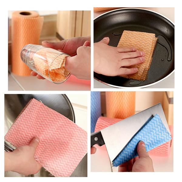Non Wooven Fabric Disposable Handy Wipe Cleaning Cloth Roll (1pc) (X637)
