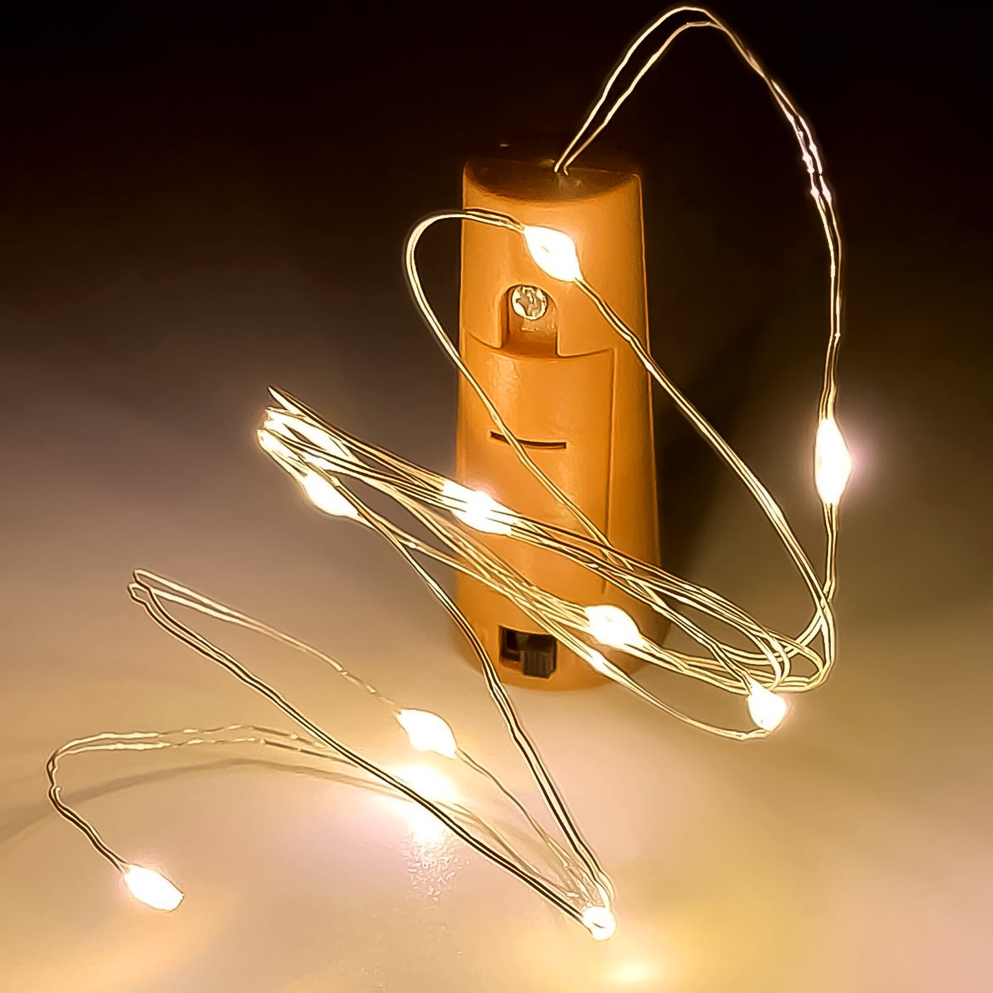Wine Bottle Cork String Light Multi Led 2m Cable Length Copper Wire Battery Operated Warm White 1 Pc) (X1038)
