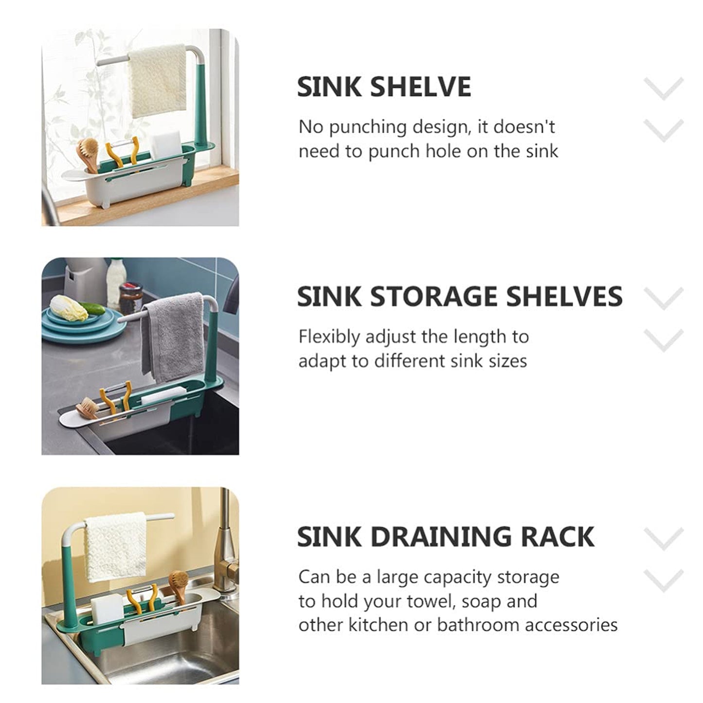 Expandable Kitchen Drying Basket Rack For Kitchen Use (1 PCS) (X350)