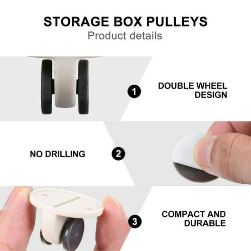 4 Pcs Wheel Non Swivel Roller (X818)