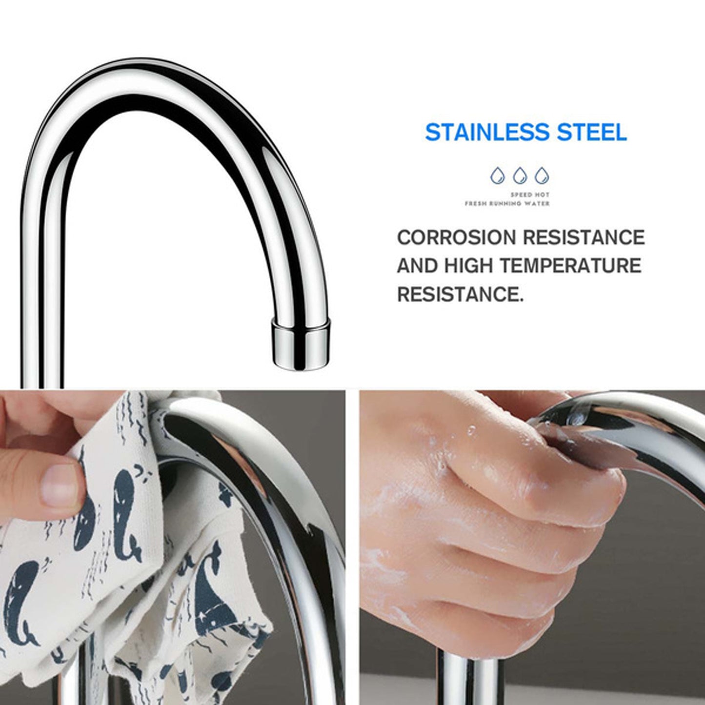 Stainless Steel Led Digital Display Instant Heating Electric Water Heater Faucet Tap (X351)