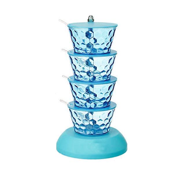 4 In 1 Multipurpose 360 Degree Rotating Pickle Rack Container For Kitchen