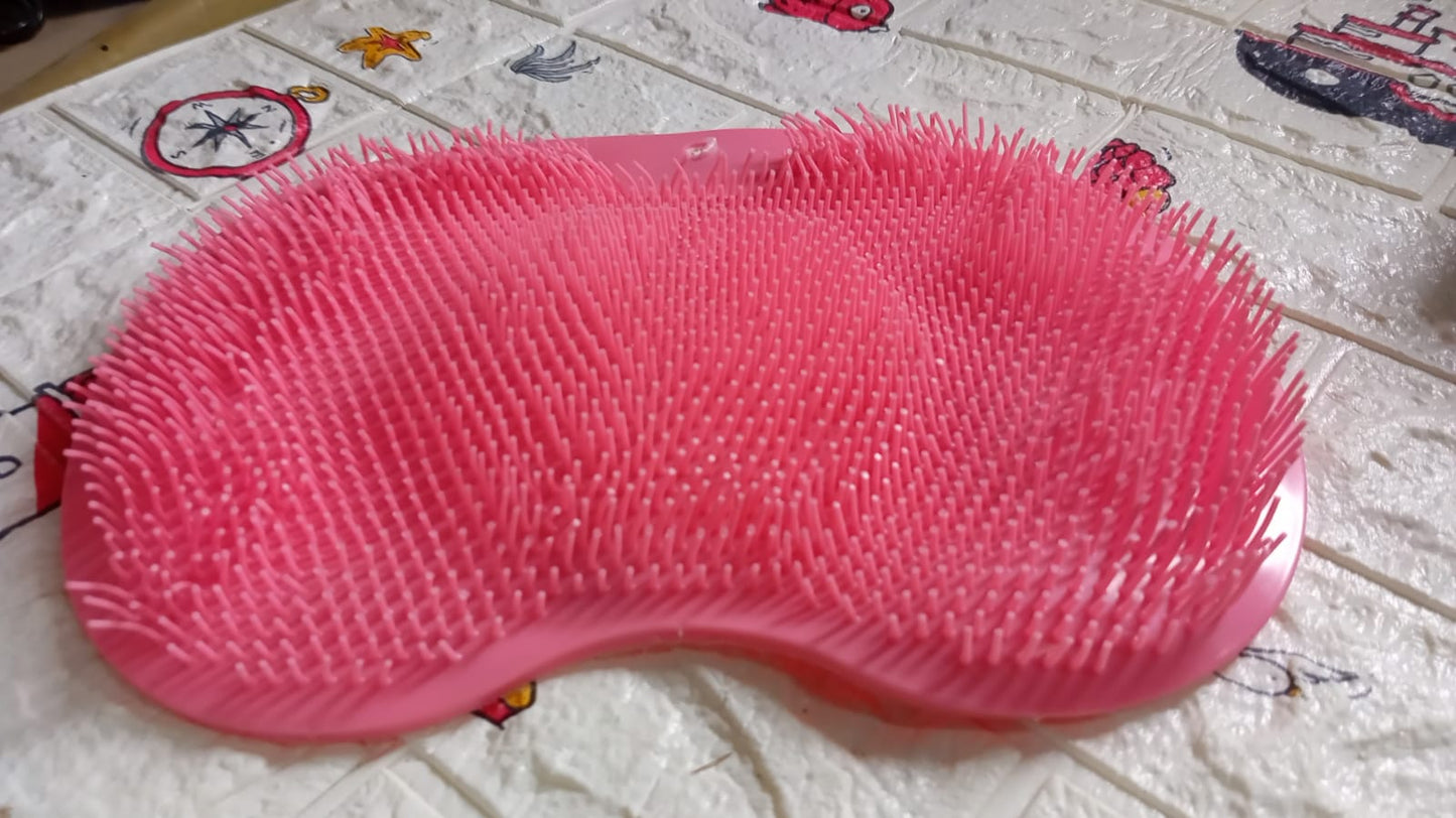Silicone Bath Massage Cushion With Suction Cup Shower Foot Scubber Brush Foot Bath Mat Scrubber Anti-slip Exfoliating Dead Skin Massage Pad Lazy Wash Feet Bathroom Mat (X1030)