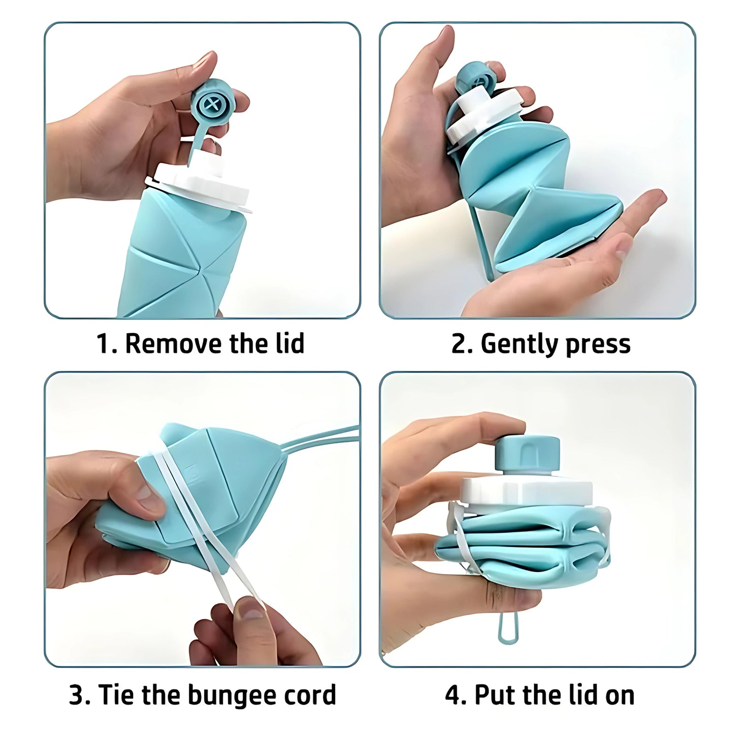 Collapsible Silicone Water Bottle | Random Col | 600ml | 1pc | X3015 |