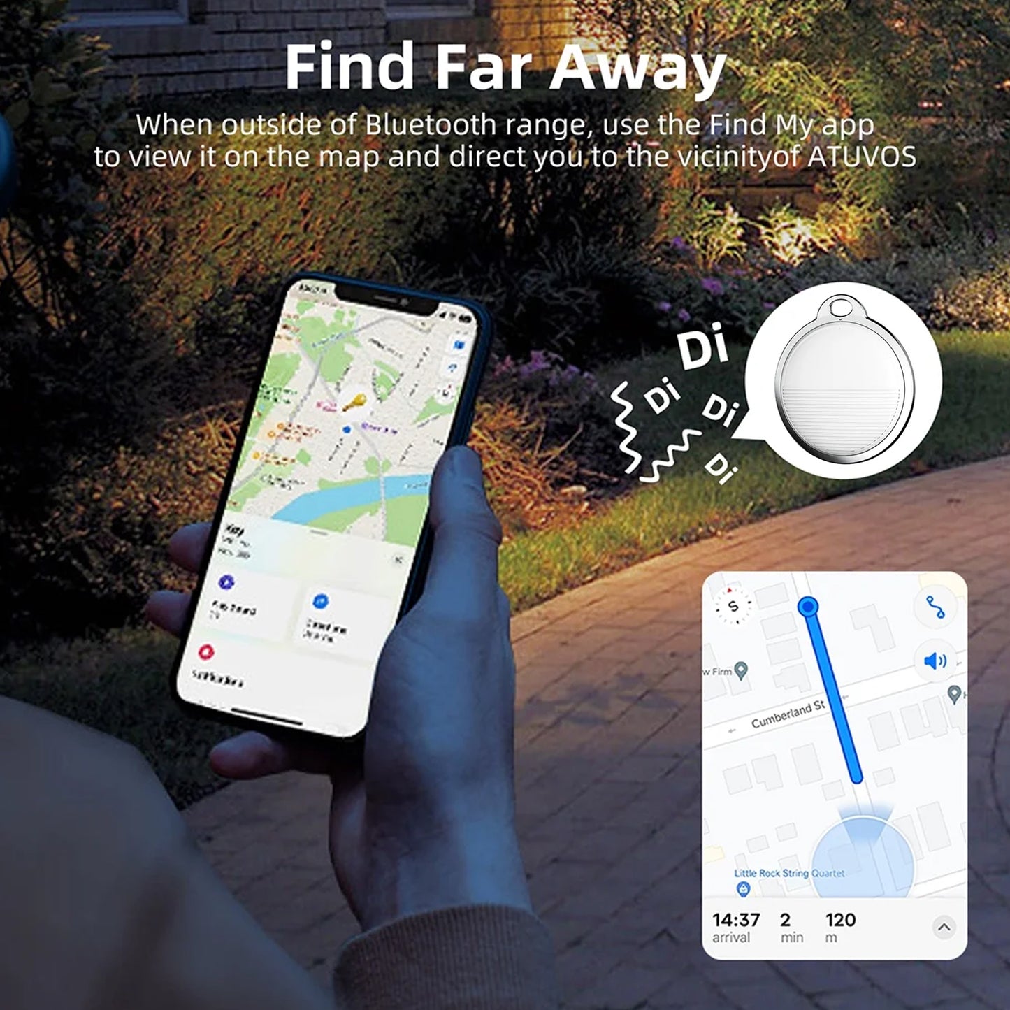 Finder Compatible With Find My App Global Tracking Gps Tracker With Sound Alarm (X733)
