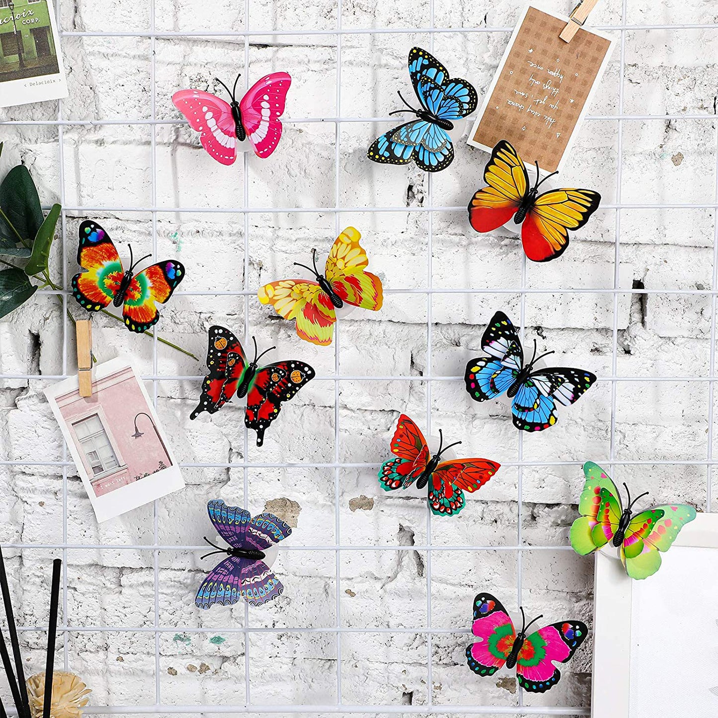 ROOM LOBY DECORATE SATISFYING BUTTERFLY LED NIGHT LAMP (RANDOM DESIGN) (PACK OF 3 PCS)