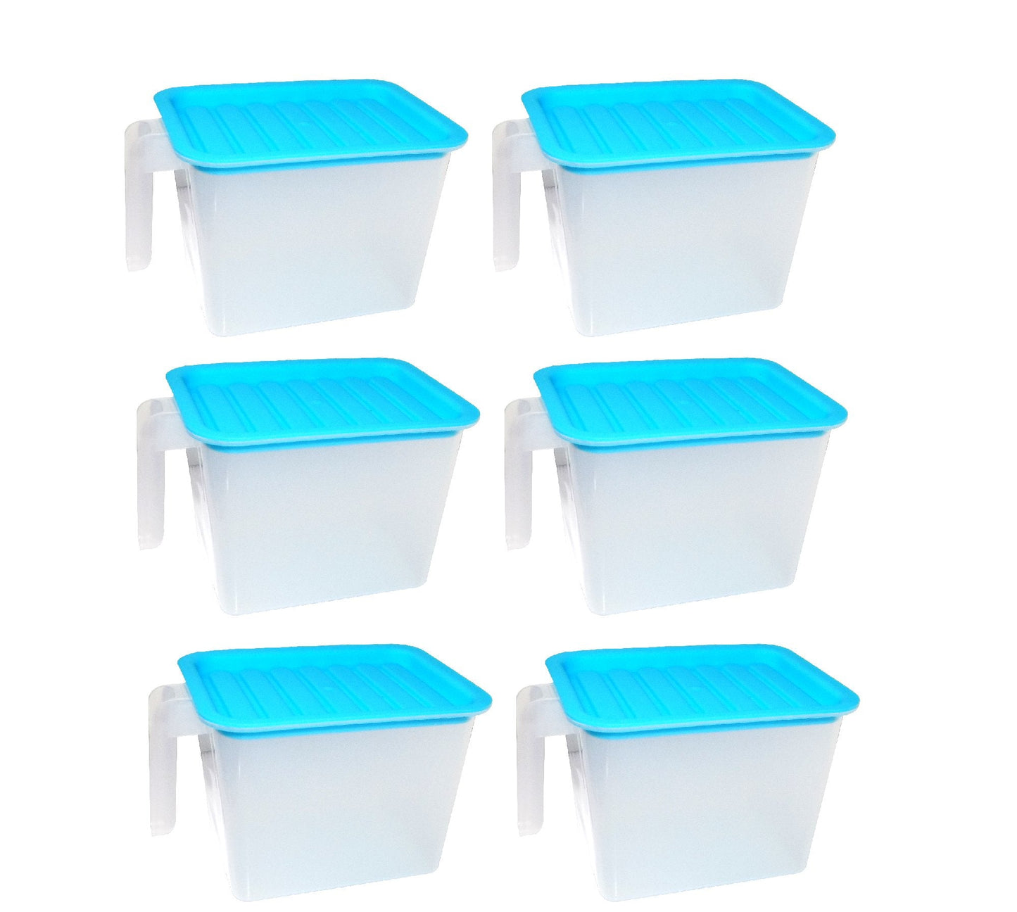 Air Tight Unbreakable Big Size 1100 Ml Square Shape Kitchen Storage Container (Set Of 6) (X307)