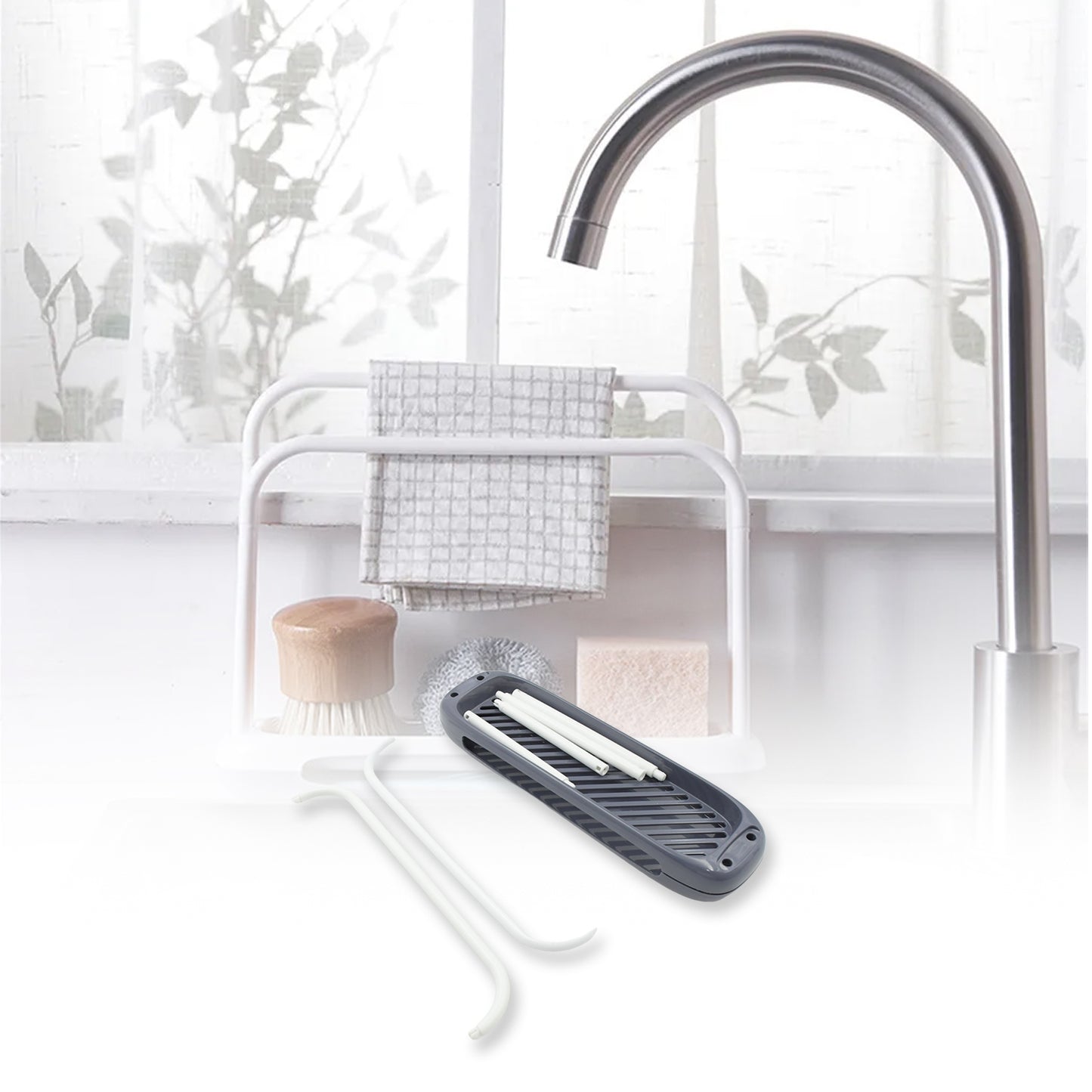 Storage Rack Kitchen Storage Holder Dish Towel Holder Dishcloth Rack Organizer Pool Dishcloth Drying Rack Sink Rag Holder Towel (1 Pc) (Rack For Dish | Towels & Clothes (1PC) |X3002|