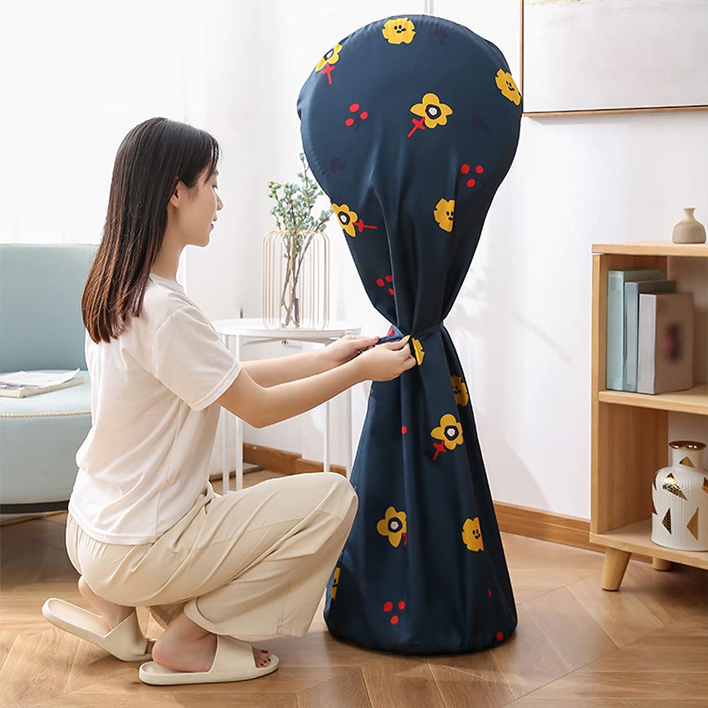 Decorative Dustproof And Waterproof Table Fan Cover Useful When The Fan Is Not In Use (Mix Design Size) (X1049)