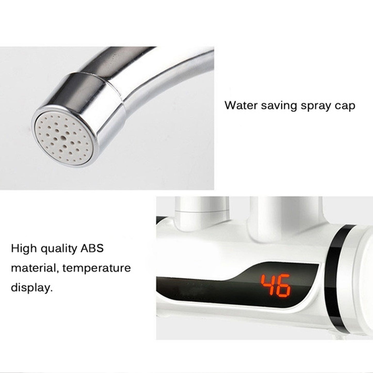 Stainless Steel Led Digital Display Instant Heating Electric Water Heater Faucet Tap (X351)
