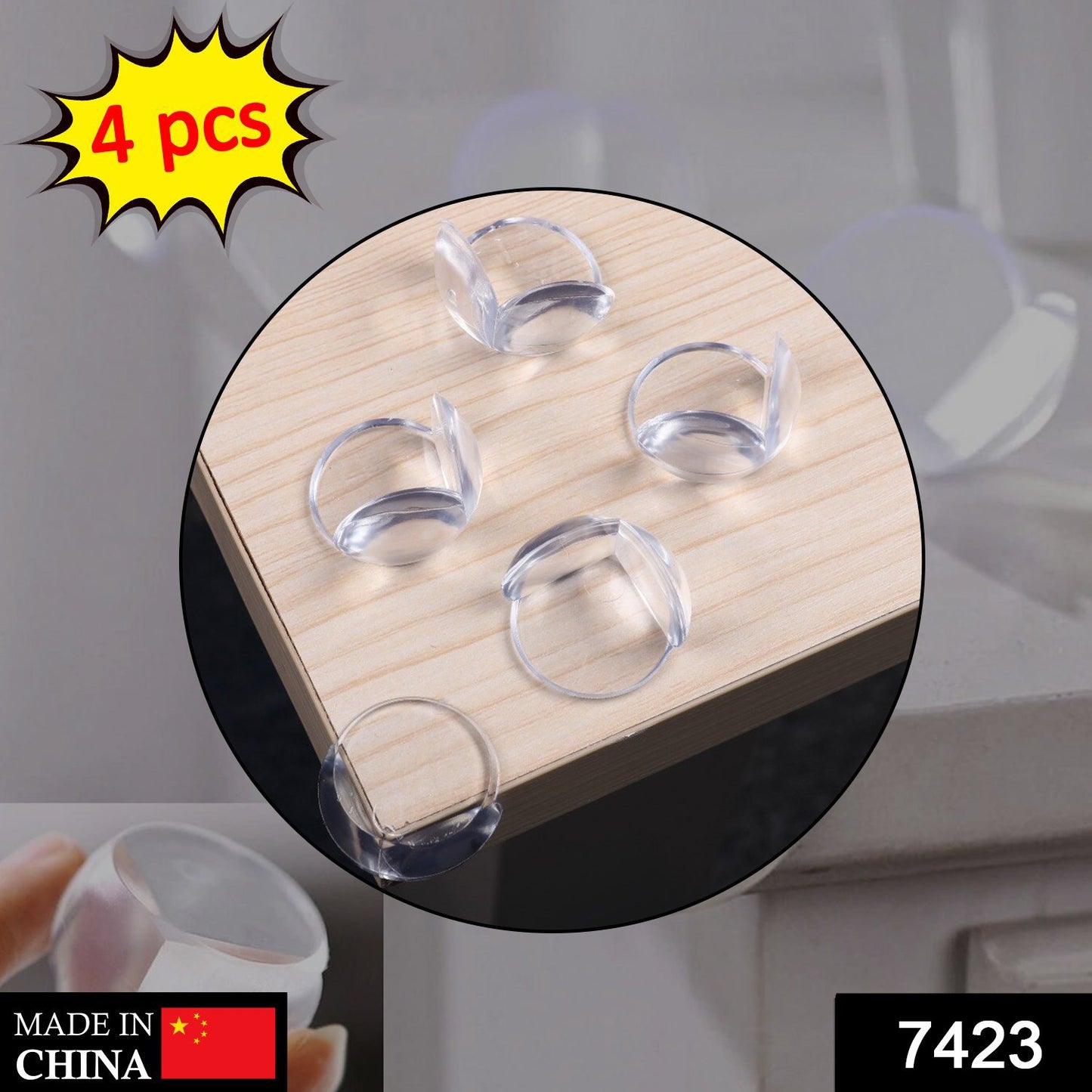 Corner Guards Clear Corner Protectors High Resistant Adhesive (Pack Of 4pc)