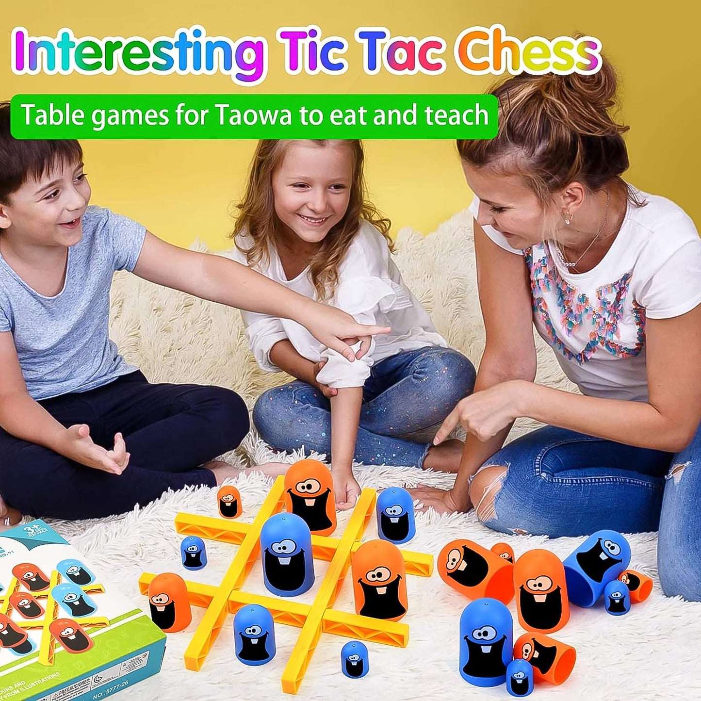 Tic-tac-toe Game Gobble Game Board Game Indoor (1 Set) (X1016)