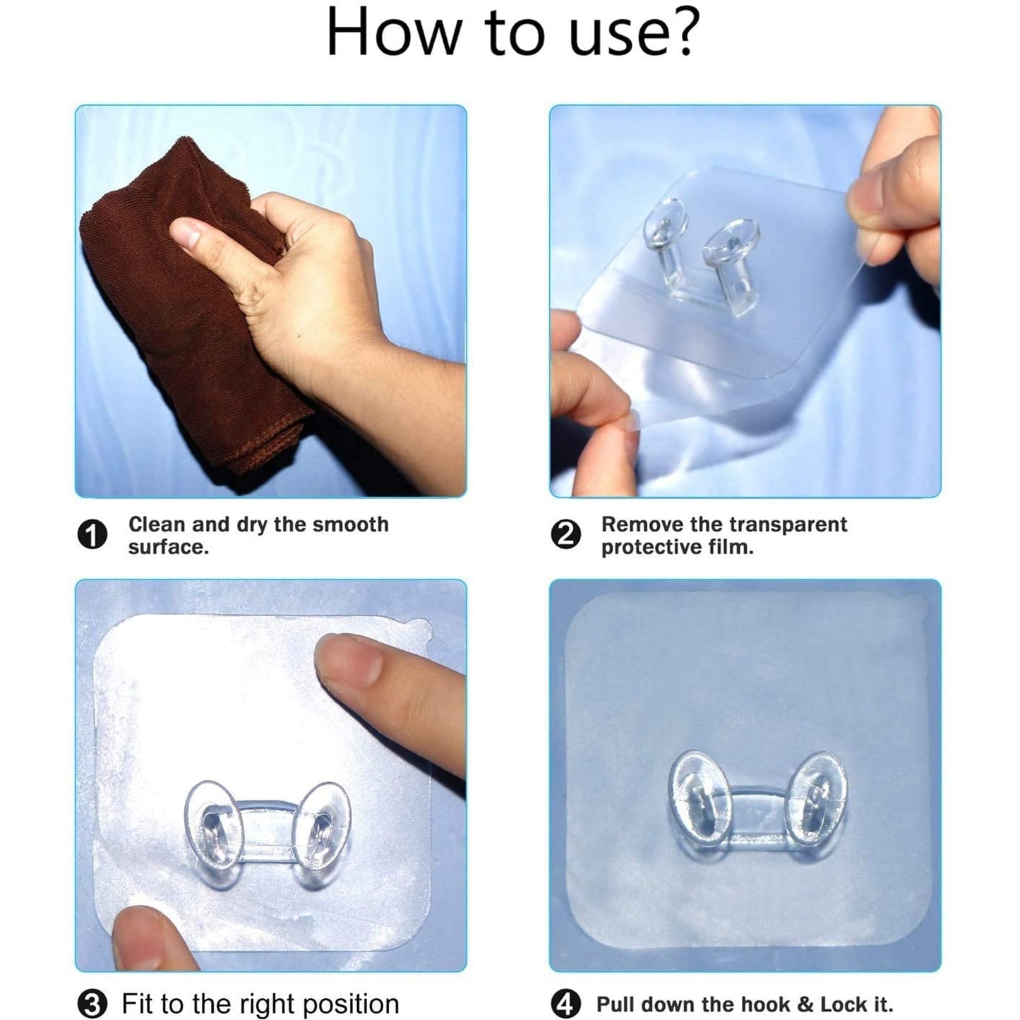 Transparent Self Adhesive Hook Seamless Drill Free Removable Wall Mounted Hanger As Toothbrush Holder Power Plug Socket Holder Waterproof And Oil Proof (1 Pc) (X801)