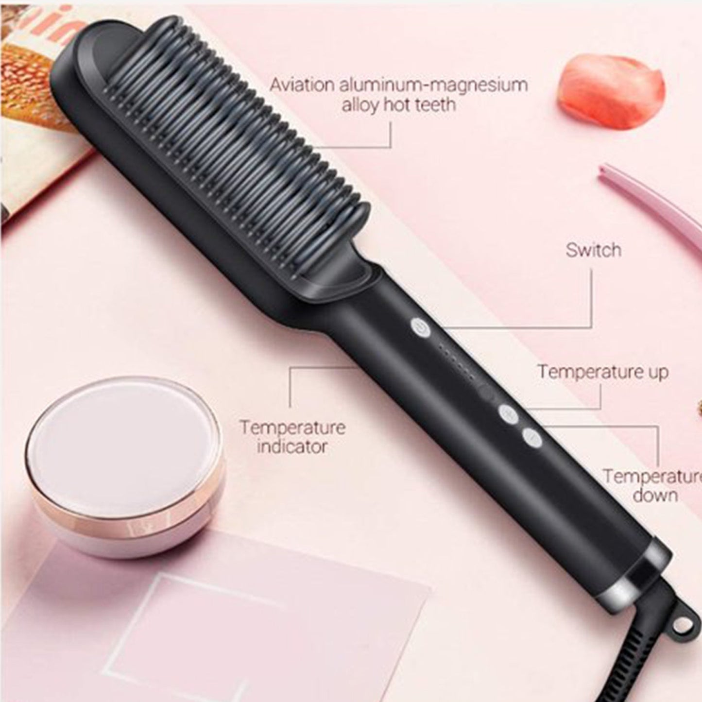 Hair Straightener Used While Massaging Hair Scalps And Head. (X322)