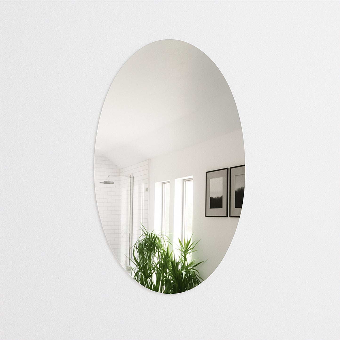 Big Size Adhesive Frameless Wall Mirror (PACK OF 6 PCS) 40*30CMS |X3013|