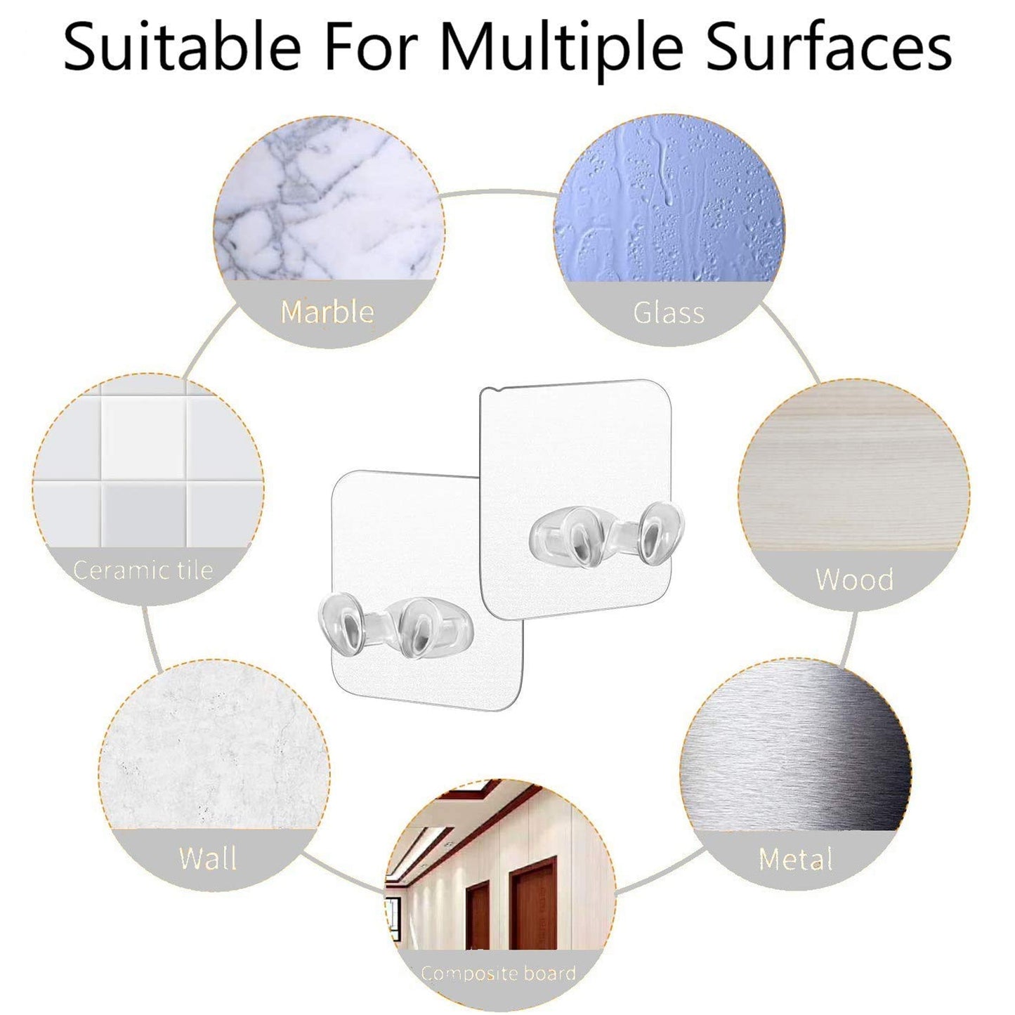Transparent Self Adhesive Hook Seamless Drill Free Removable Wall Mounted Hanger As Toothbrush Holder Power Plug Socket Holder Waterproof And Oil Proof (1 Pc) (X801)