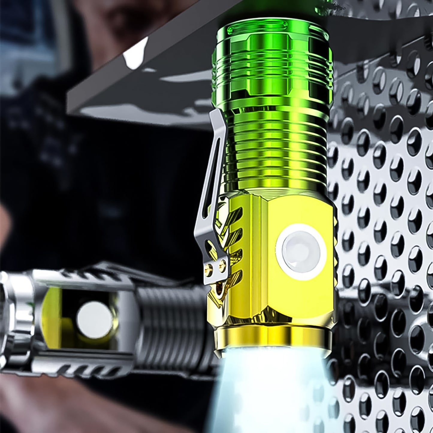 Usb Chargeable Mini 3 Led Flashlight Torch Light (1 Pc) (X390)