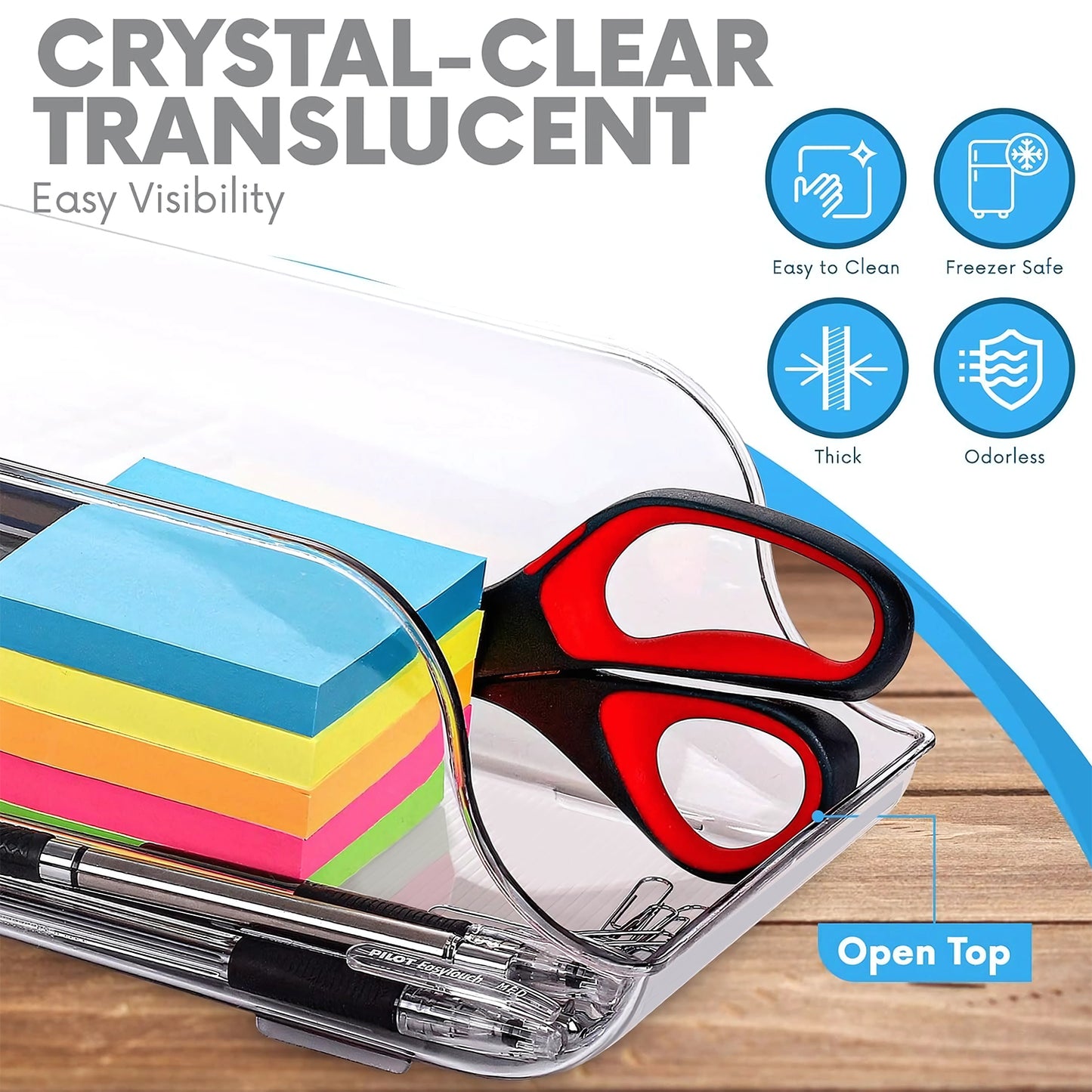 Big Size Transparent Plastic Storage Bin Box 35x16cm (1pc) |x3012|