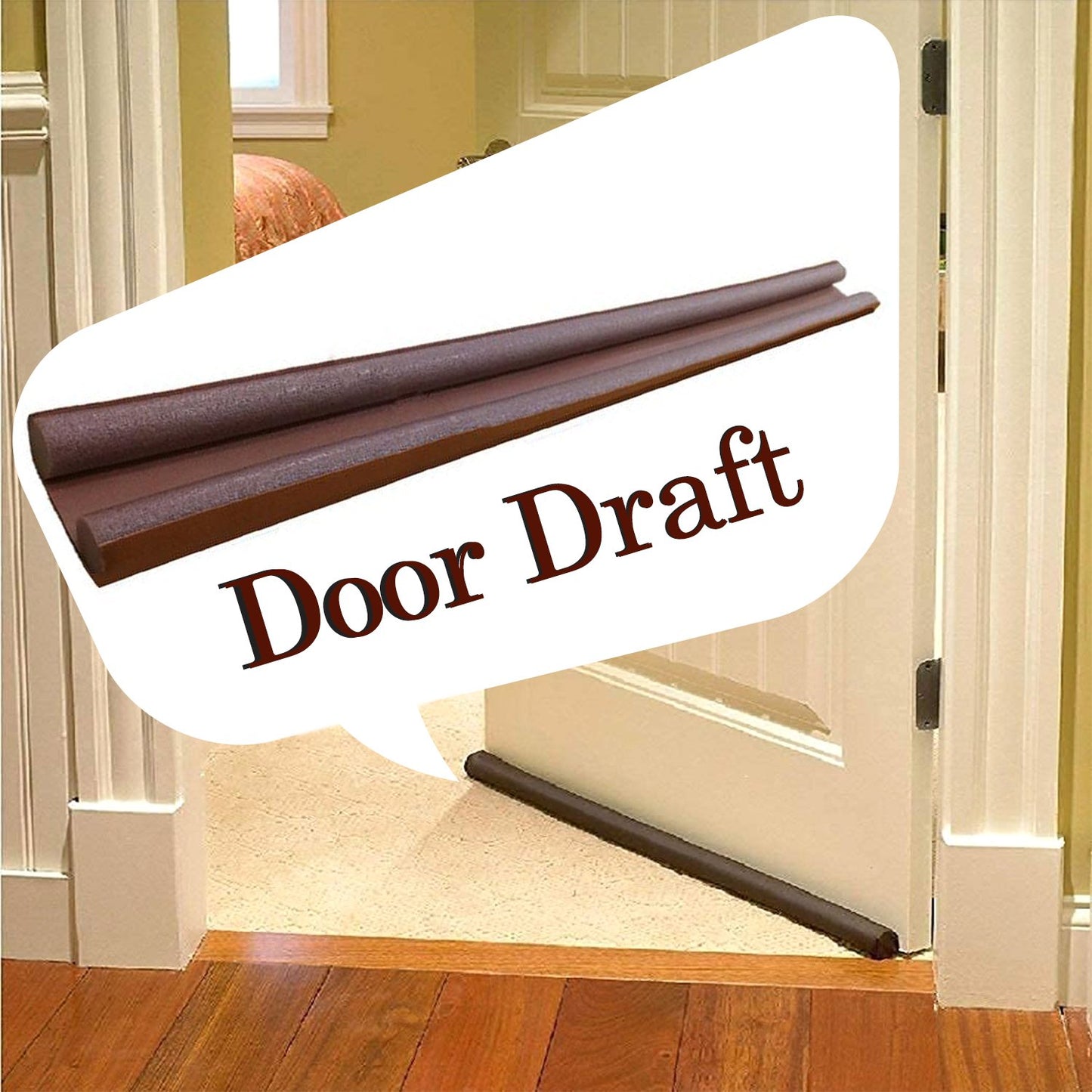 36 INCH Twin Door Draft Stopper guard Protector For Doors And Windows (X81)