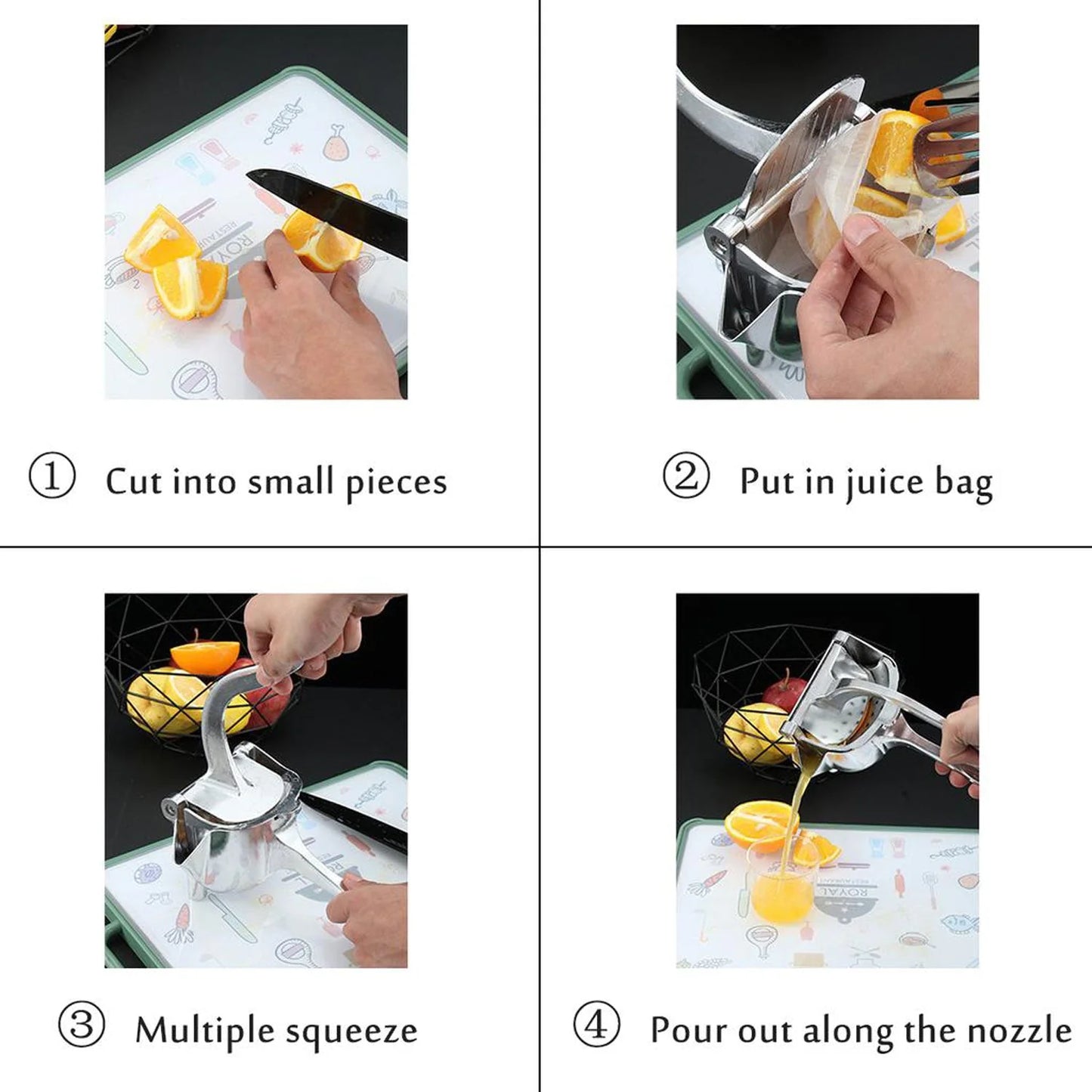 Manual Aluminium Metal Fruit Press Juicer (X462)