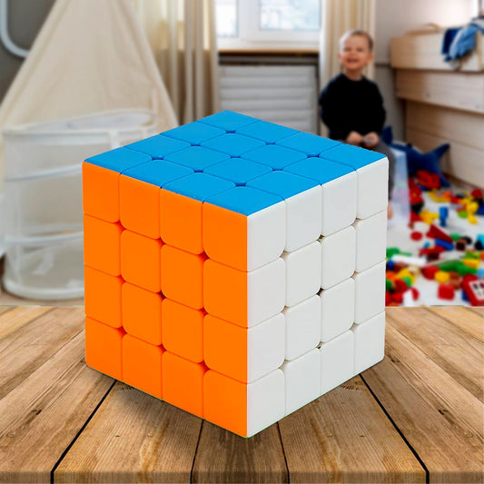 Small Puzzles Cubes 4×4×4 High Speed Sticker Less Magic Cube Game, Kids and Professionals Magic Cube Puzzle Toy, Pack of 1, 8+ Years (X969)
