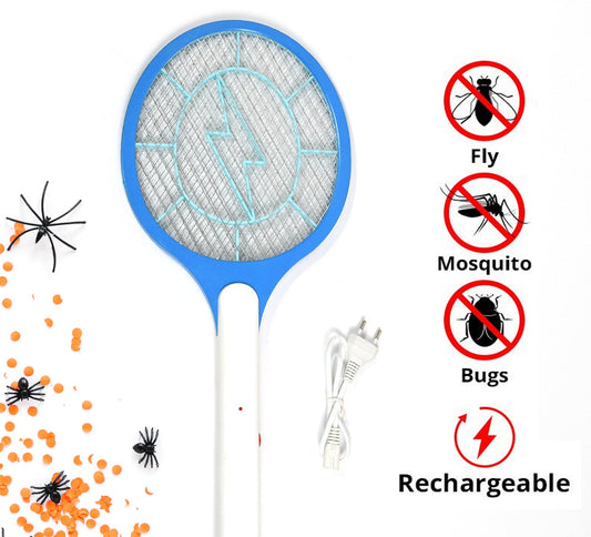 Mosquito Killer Racket Rechargeable Handheld Electric Fly Swatter Mosquito Killer Racket Bat, Electric Insect Killer (Quality Assured) (with cable)
