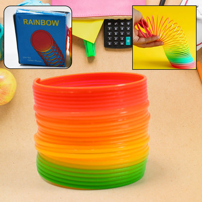 Rainbow Spring, Rainbow Spring Toys, Slinky, Slinky Spring Toy, Toy for Kids, for Kids Adults of All Age Group, for Birthdays, Compact and Portable Easy to Carry (1 Pc) (X1017)